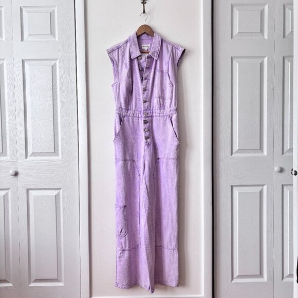Avec Les Filles Carpenter Jumpsuit in Purple - Picture 3 of 7